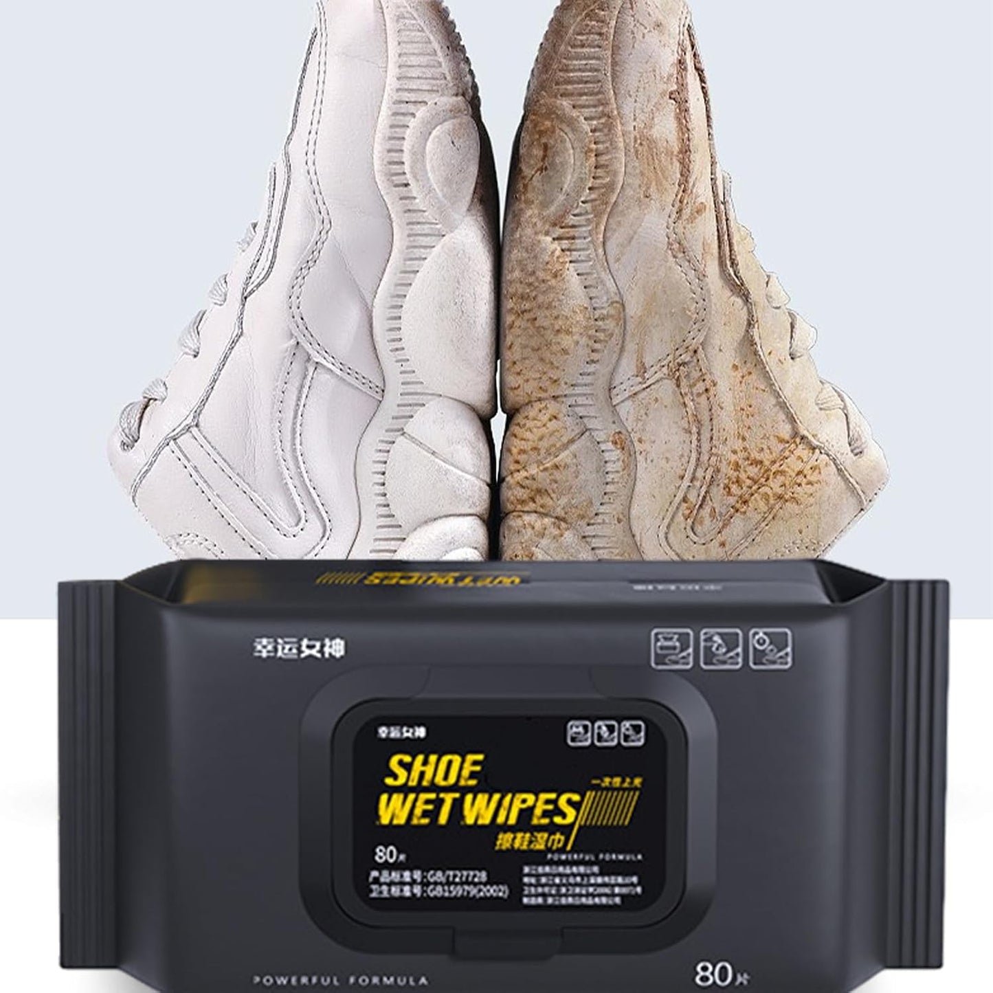 Shoe cleaning and polishing wipes