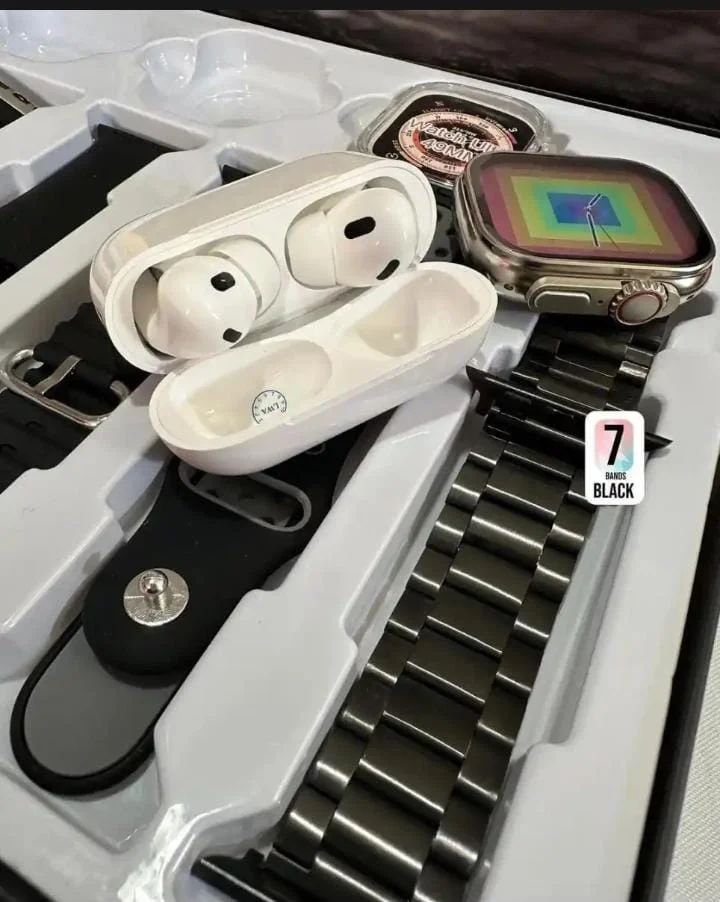 H20 Ultra Smartwatch 7In1 Ultra Smart Watch Plus Airpods pro 2